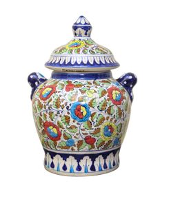 Handmade and Hand Painted Large Ceramic Jar with Lid, Chinese Style Jar | Warehouse Clearance | Massive Discount | Bargain prices