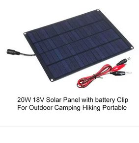 20W 18V Solar Panel with battery Clip