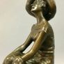 Lady On A Stool - Bronze, Signed Image 3