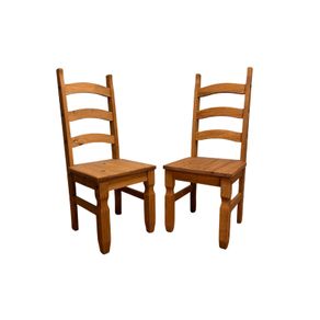 Wooden Dining Chairs (Pair of 2)