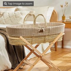 Little Green Sheep moses basket