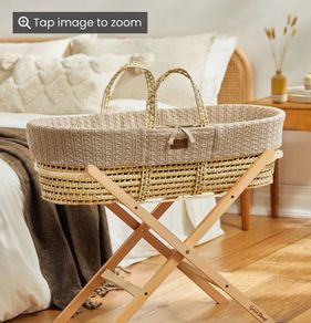 Little Green Sheep moses basket