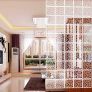 12Pc/set White Room Divider Screens, Wood-Plastic Hanging Screen Panel,Folding Privacy Room Divider Panels,DIY Home Partition Decor 29x29cm (MULTIPLE DESIGNS) Image 3