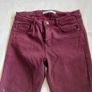 Zara Burgundy Mid-Rise Skinny Jeans - burgundy Image 6