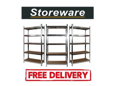 5 Shelf Boltless Shelving / Racking For Sheds Garages Office Workshop