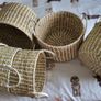 Twitch Grass Storage Baskets with Leatherette Handles Image 3