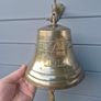 Antique Brass Hanging Wall Titanic Bell 1912  Hanging Nautical Wall Decor Image 5