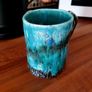 Handmade Studio Pottery Mug - Unique Blue Turquoise Glaze Image 2