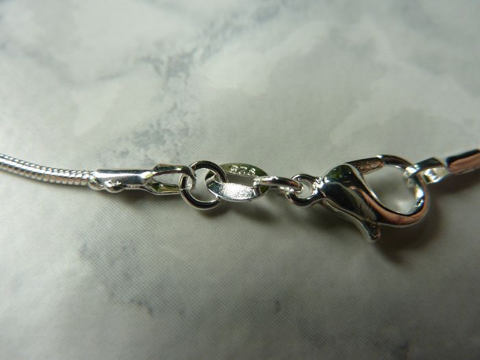 Large Modern Statement Citrine, Peridot & Pearl Pendant with Chain. Sterling Silver