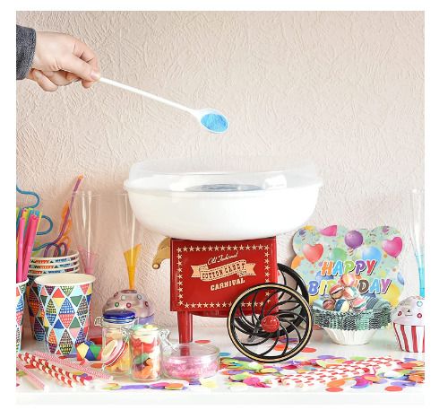 Candy Floss Machine for Home, for Children's Birthday Parties, Red/White