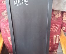Menu board and mug tree
