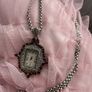 Vintage Sterling Silver Watch pendant on chain Image 2