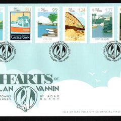 2017 Isle of Man The Hearts of Ellan Vannin, Manx Towns and Villages by Adam Berry Commemorative Stamps First Day Cover (FDC)