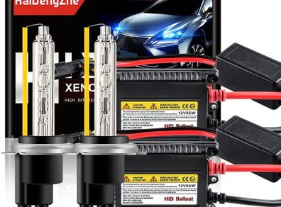 H7 HID Xenon Conversion Kit 6000K White 12V 55W HID Ballast for Low / High Beam Replacement-2PCS