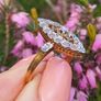 Antique Art Deco Marquise Diamond Ring 18ct Gold Image 2