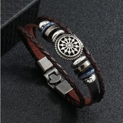 Men's Leather & Metal Alloy Bracelet - great gift + other designs available