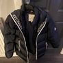 Moncler padded jacket navy with hood Image 2