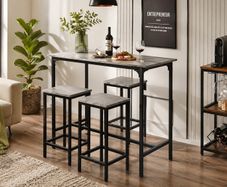 Bar Table Set with 4 Stools