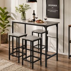 Bar Table Set with 4 Stools