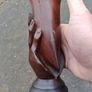 Pitcairn Islands Victorian Carved Hardwood Vase Image 9
