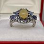 Silver ring with Opal and Lolite Image 4