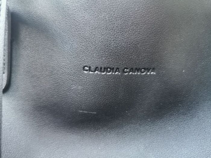 Black leather tote bag Claudia Canova