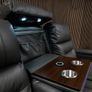 Titan Plus 3+2 Dark Grey Leather Recliner Sofa Set Image 10