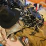 Large Job Lot of Ladies and Mens Clothes Shoes Hats Bags Handbags Image 10