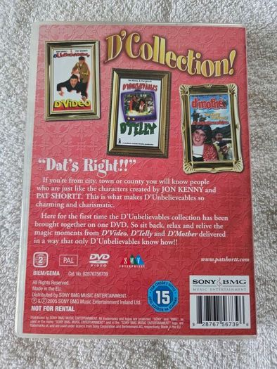 D'Unbelievables D'Collection The Best of DVD Jon Kenny Pat Shortt