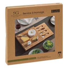 New Bamboo Cheese Board 5pc Set 30x30cm (1 = 20euro, 2 = 30euro)