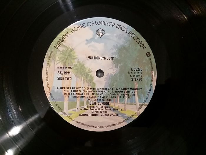 Deaf School - 2nd Honeymoon. 1976. Lp. Vinyl Record Album. Rock New Wave Punk