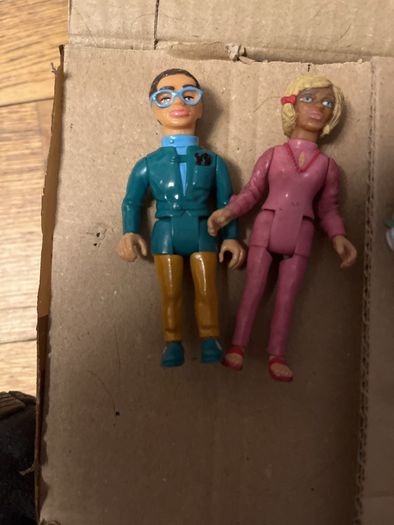 Vintage 1992 Matchbox Thunderbirds Brains, Lady Penelope, The Hood & Stingray Titan Figure Lot
