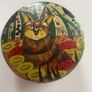 Vintage Paper Mache Hand Made Box with Cat Image 4