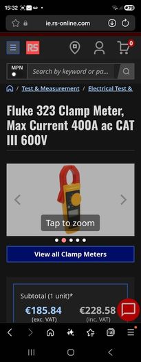 Fluke 323 Multimeter True RMS Clamp Meter - 100% Genuine Item