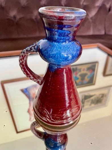 Vintage Glossy Michael Kennedy Sligo Handmade Candle holder with Stylised Handle
