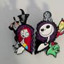 Jack skellington and Sally enamel pins Image 2