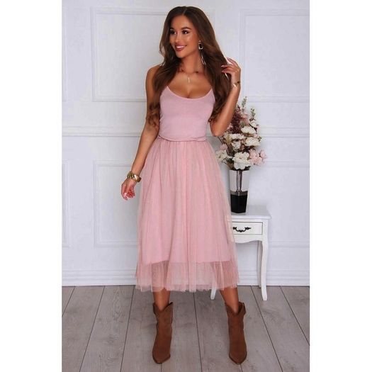 Creamy/ black/khaky/ pink  cliffon dress