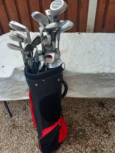 A Selection Of Golf Clubs.  All Left Handed Clubs