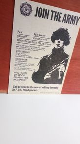 Irish Army 1972 Repro Recruitment Notice Poster Ireland, Irish Memorabilia