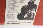 Irish Army 1972 Repro Recruitment Notice Poster Ireland, Irish Memorabilia