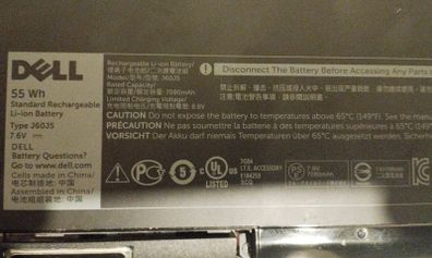 Dell 55Wh J60J5 Battery Latitude E7270 E7470