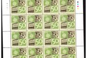 2009 Ireland 50 Year of CEPT Commemorative Stamp Sheetlet Plate 1A1A1A1A Mint Never Hinged (MNH)