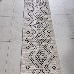 Cream Moroccan Berber Runner 60 x 240 cm