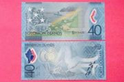 Solomon Islands  40 Dollars  ( UNCIRCULATED )1978 - 2018  Pick  37 ( Unc ) Commemorative Issue . Polymer / Plastic.