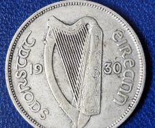 Ireland 1930 Silver Half Crown coin
