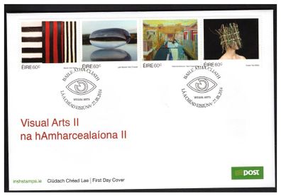 2014 Ireland Contemporary Arts II (Maesta, Light Received, Patterned Behaviour & Chaplet) Commemorative Stamps An Post First Day Cover (FDC)