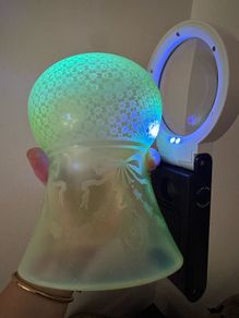 uranium glass lampshade