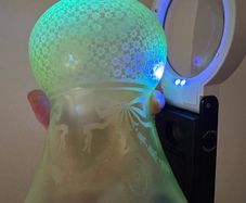 uranium glass lampshade