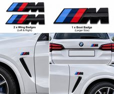 Bmw M Sport Wing + Boot Badges - Free Post