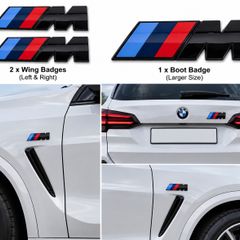 Bmw M Sport Wing + Boot Badges - Free Post